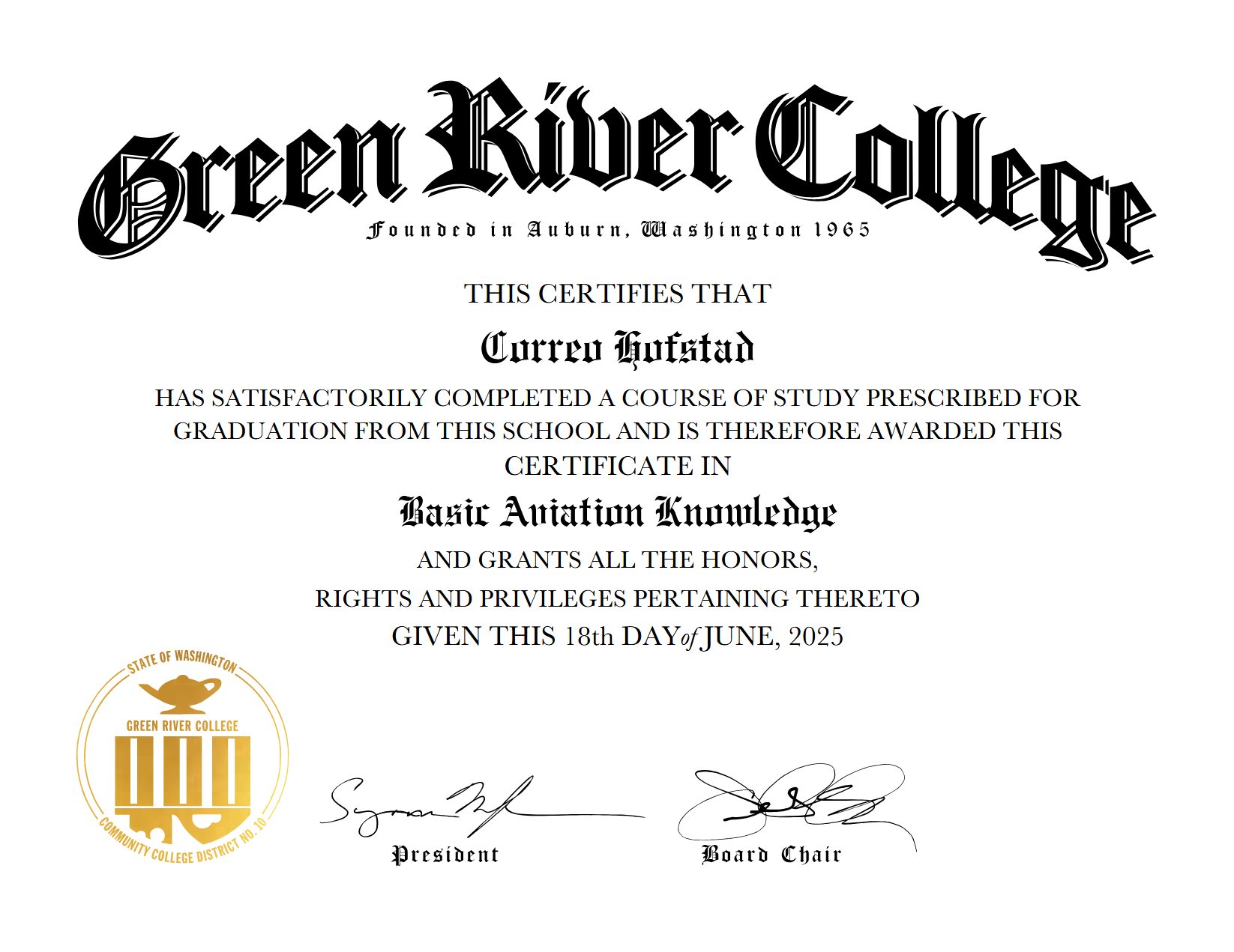GREEN RIVER COLLEGE
