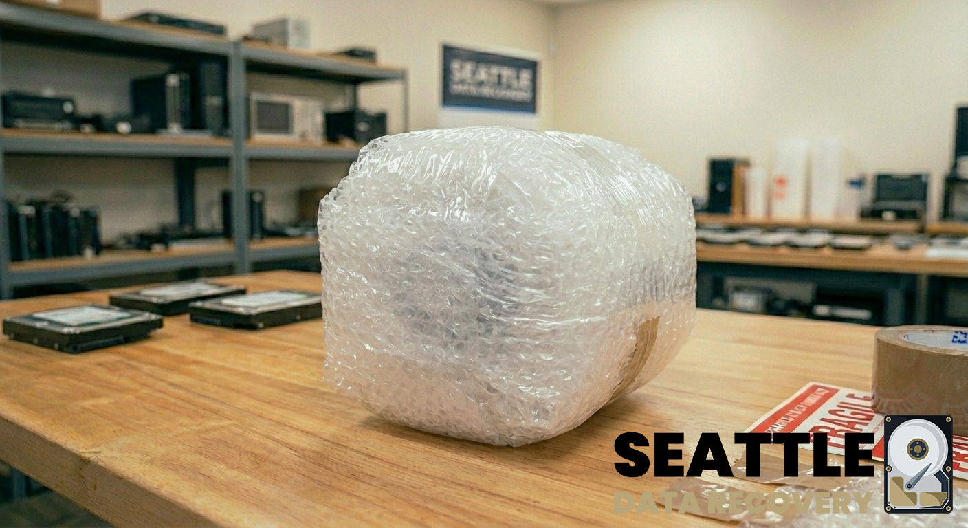 Cover your device on all sides with bubble wrap.