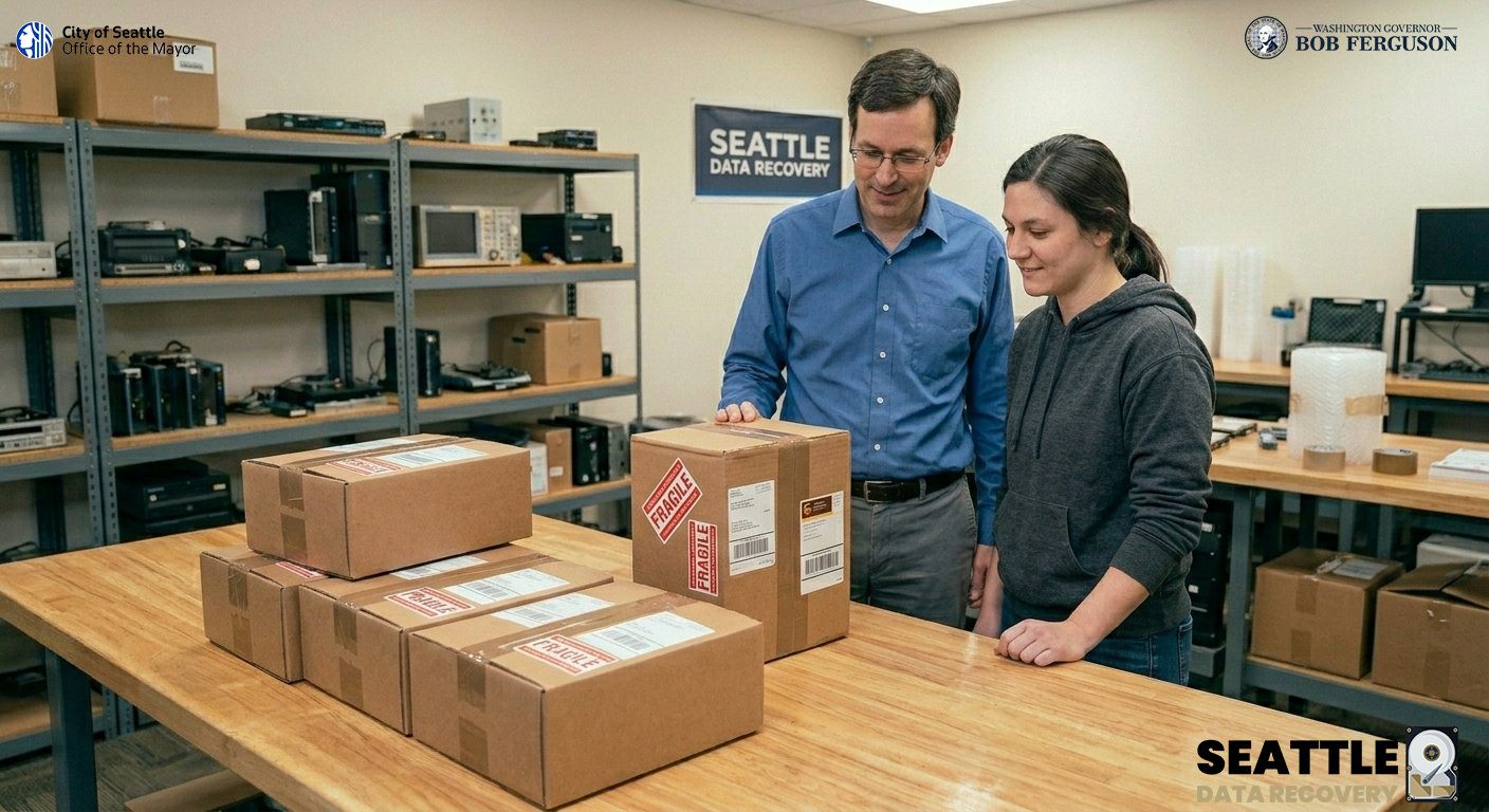 Seattle Data Recovery manages logistics for data recovery shipments around the world.